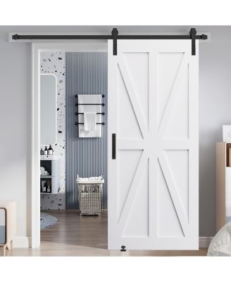 84" Barn Door Slab, Unfinished Wood, Pre-Drilled