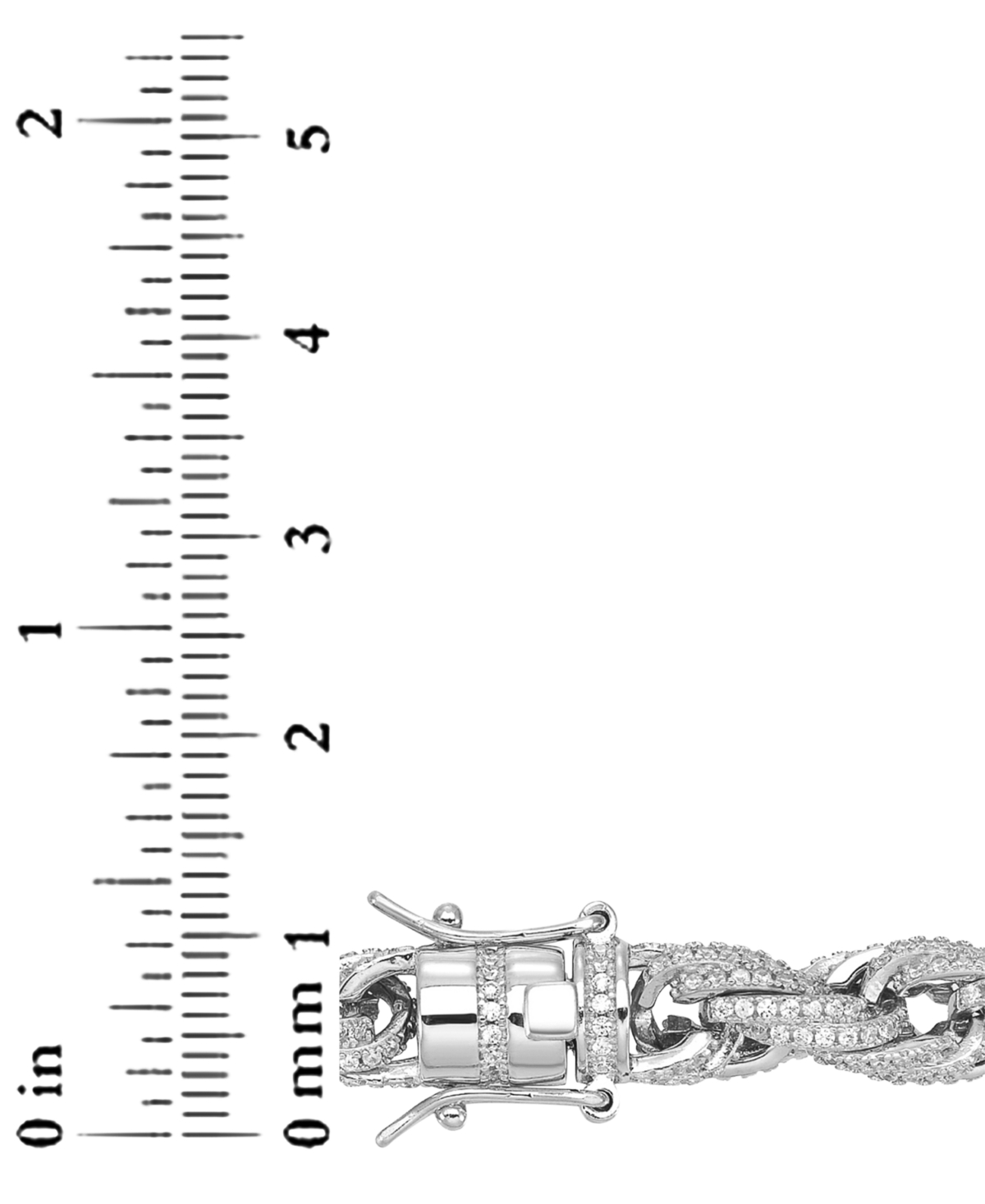 Men's Cubic Zirconia Rope Link 22
