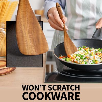 6-Piece Natural Teak Wooden Utensils for Cooking