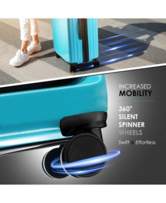 22" Hard Shell Lightweight Carry On Luggage Airline Approved with Smart Organization and Attachable Cosmetic Case