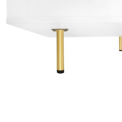 Exquisite 2-tier coffee table with gold legs