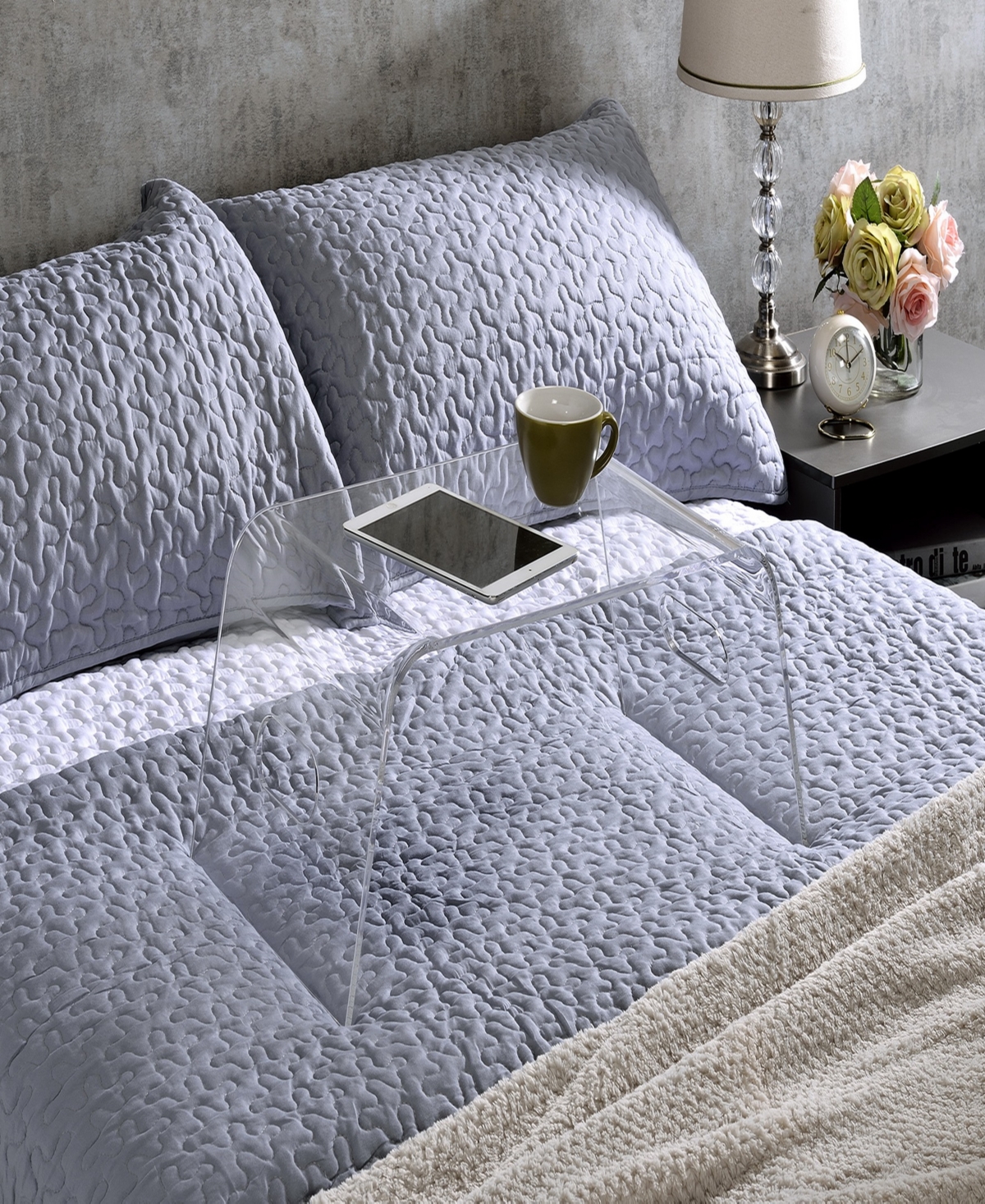 Foxhill Trading Fox Hill Trading Maci 24.4" W X 11.8" D X 9" H Acrylic Bed Tray In No Color