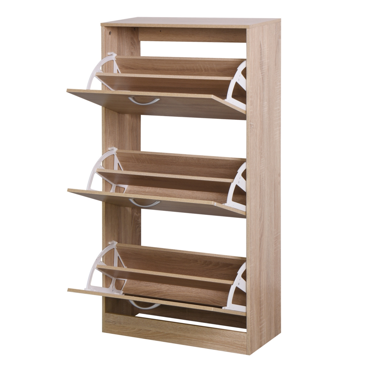 Streamdale Furniture 3-Drawer Shoe Storage Cabinet, 3-TierShoe Rack Storage Organizer For Entryway - Wood