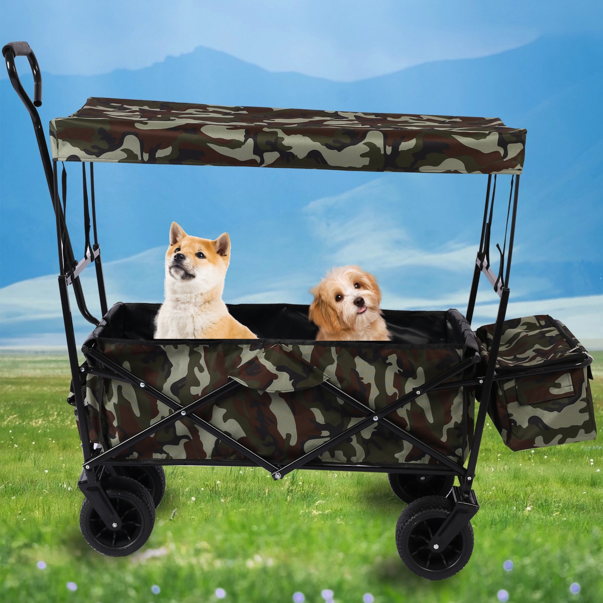 Streamdale Furniture Outdoor Garden Park Utility Kids Wagon Portable Beach Trolley Cart Camping Foldable Folding Wagon