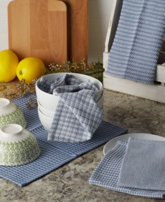 Everyday Kitchen Collection Assorted Dishcloth Set, 12x12", Stonewash Blue, 5 Count