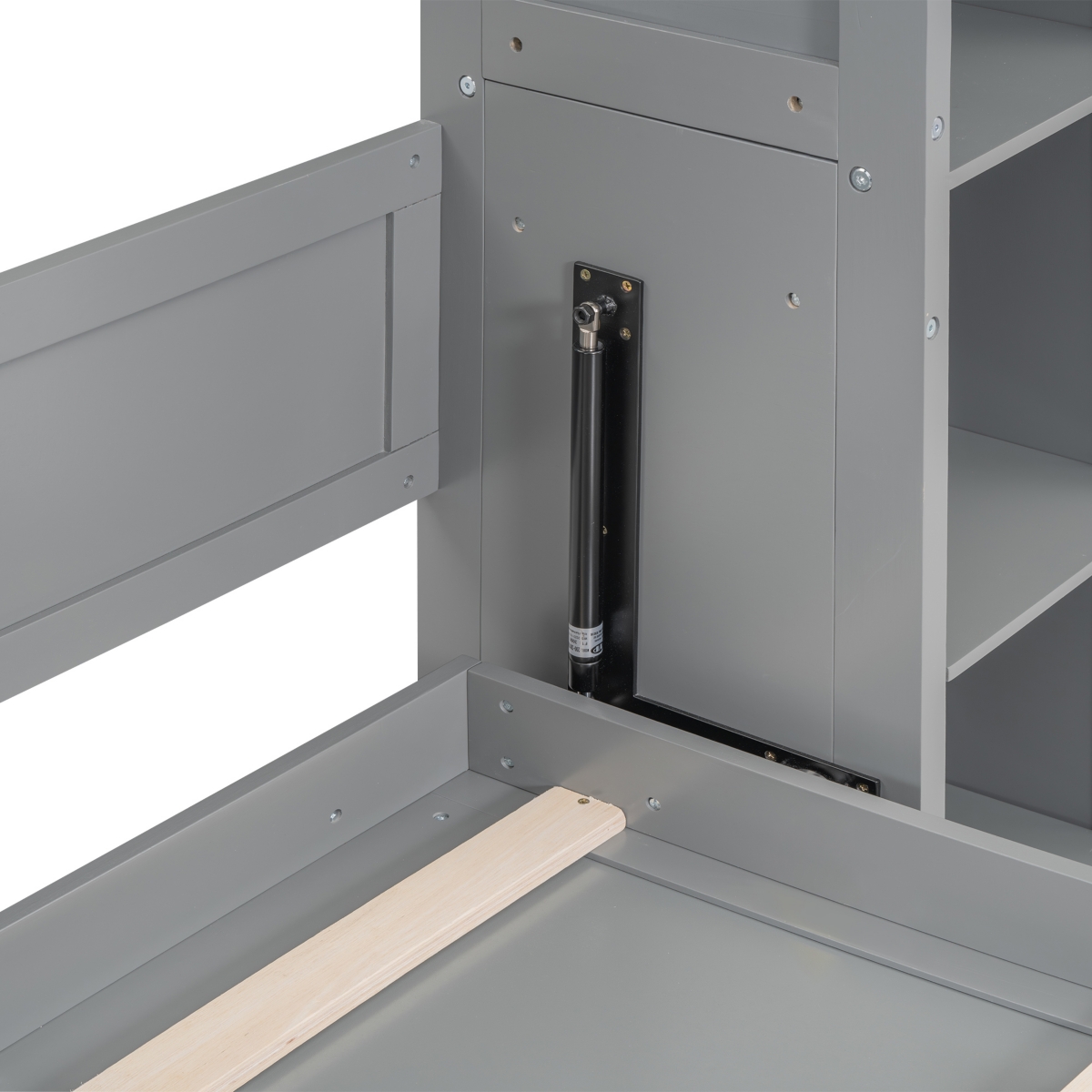 Streamdale Furniture Size Murphy Bed Wall Bed With Shelves And Led Lights, White