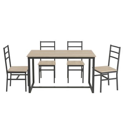 Industrial Style 5-Piece Table and Chair Set