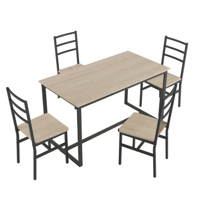 Industrial Style 5-Piece Table and Chair Set