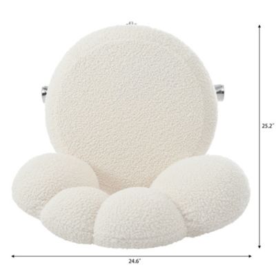 Teddy Fabric Swivel Chair with Height Adjustment