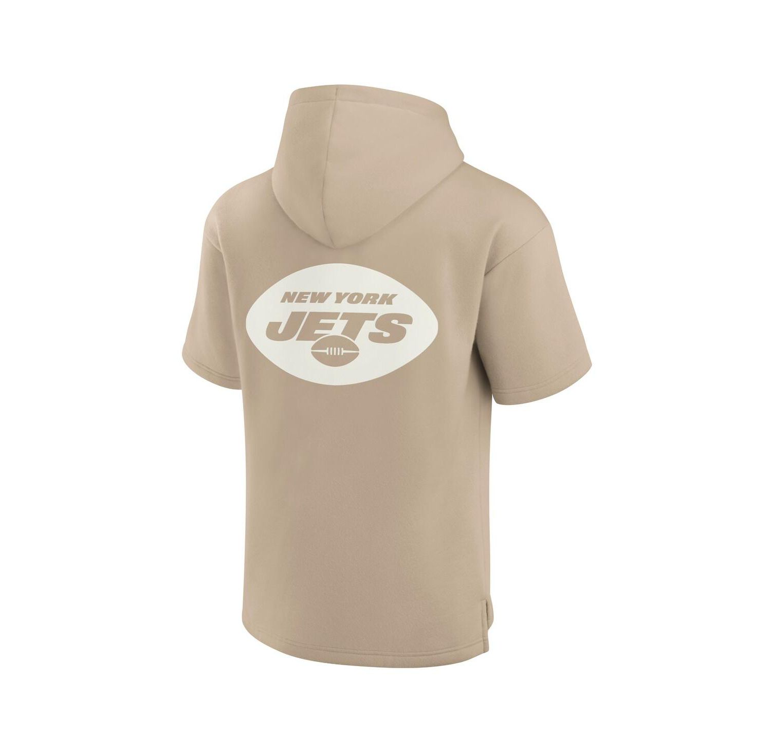 Men's and Women's Khaki Detroit Lions Elements Super Soft Fleece Short Sleeve Pullover Hoodie