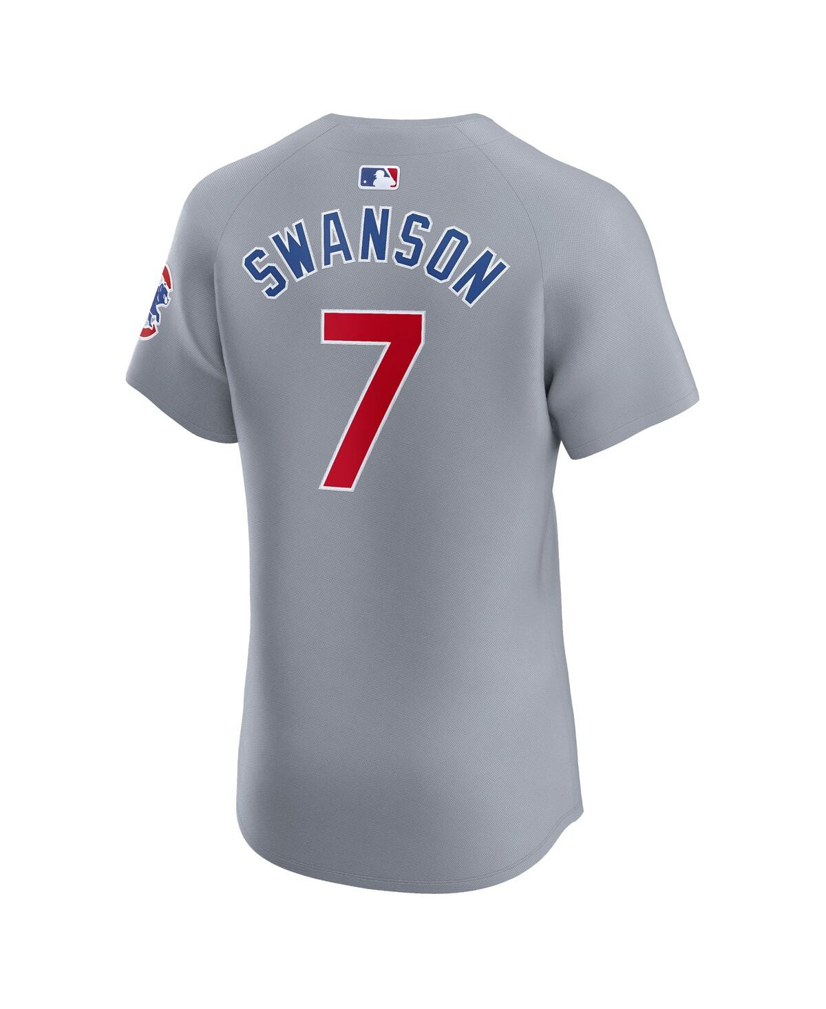 Nike Men's Dansby SwansonChicago Cubs Road Elite Player Jersey - Gray