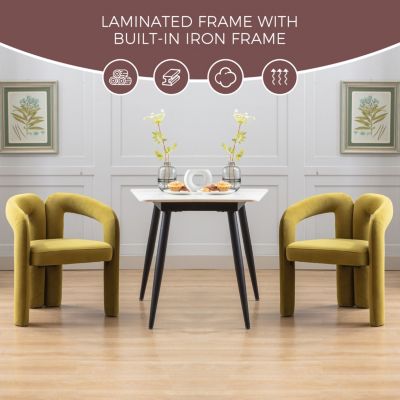Streamdale Modern Fabric Upholstered Dining Chairs (Set of 2)