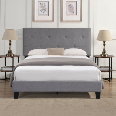 Upholstered Platform Bed Frame, Easy Assembly
