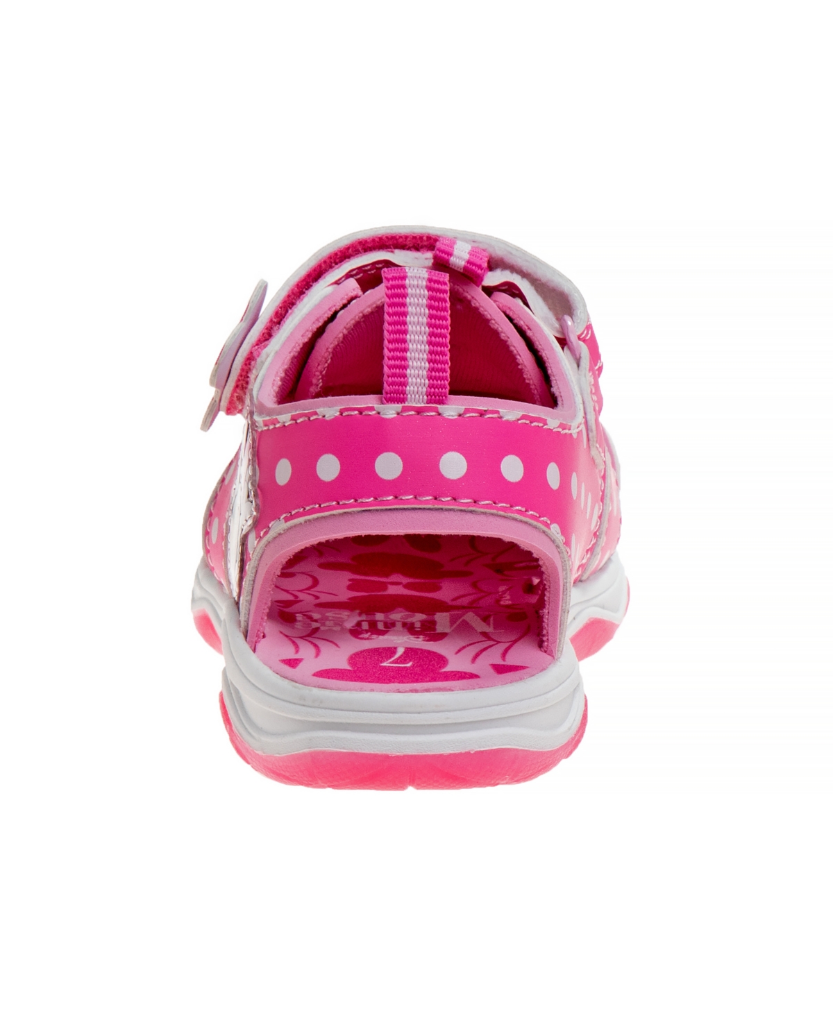 Shop Disney Toddler Girls Minnie Hook And Loop Sports Sandals In Pink