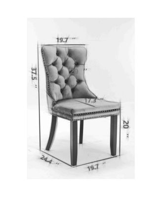 Modern Velvet Dining Chairs, Set of 2