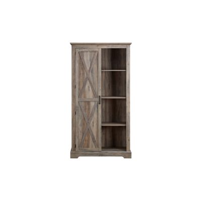  Rustic farmhouse pantry cupboard with sliding barn doors