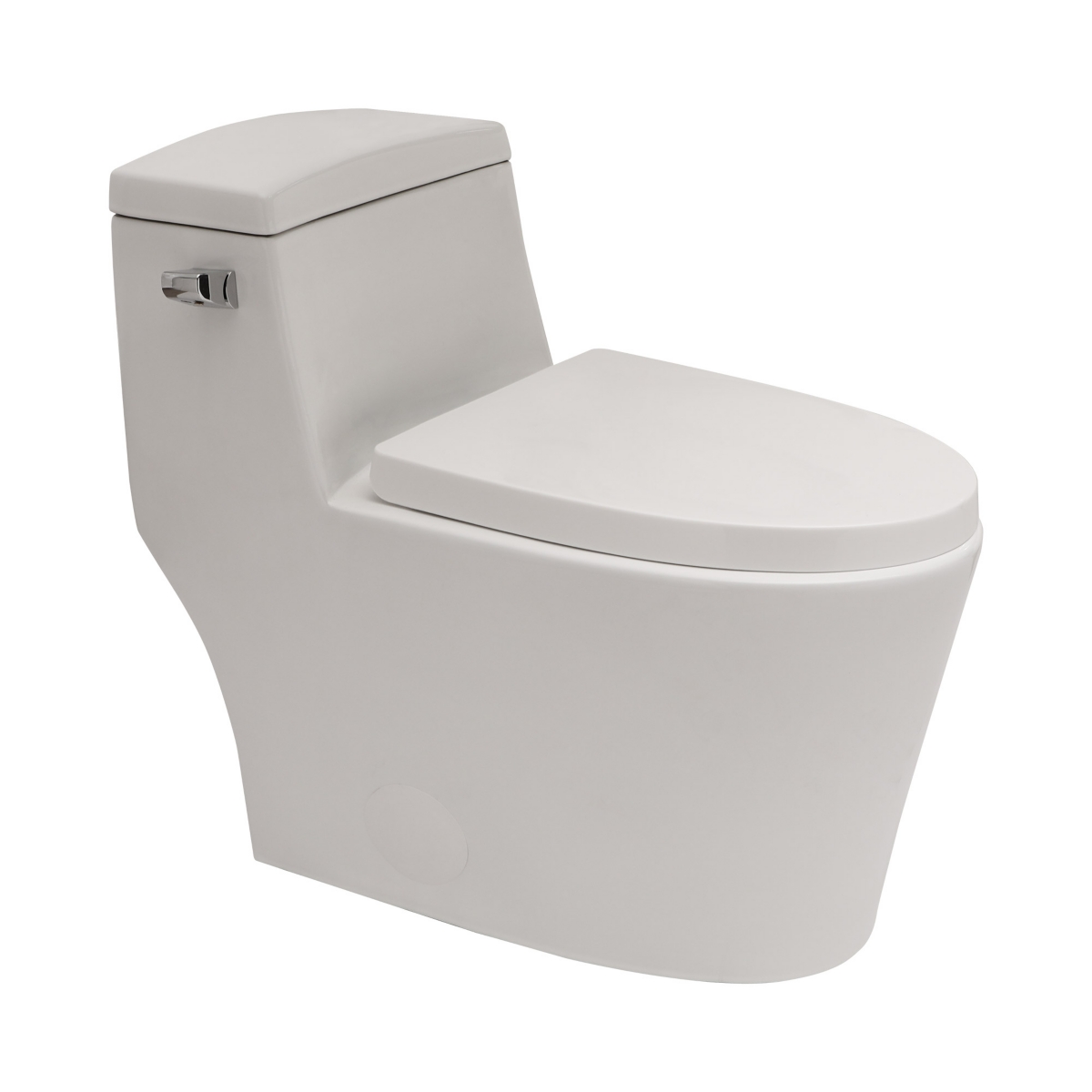 Ceramic One Piece Toilet, Single Flush With Soft Closing Seat 0002 - White