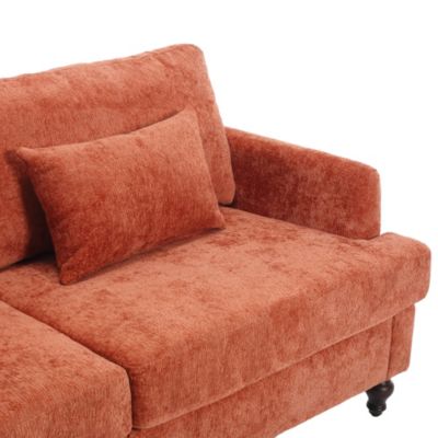 Modern Chenille 2-Seat Loveseat