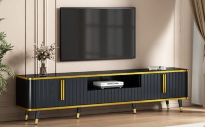 Streamdale 85" TV Stand with Open Storage, Cabinets & Drawers