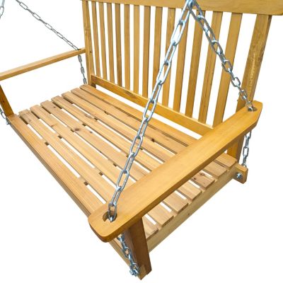 Streamdale Teak Wood Swing Bench for Outdoor Spaces