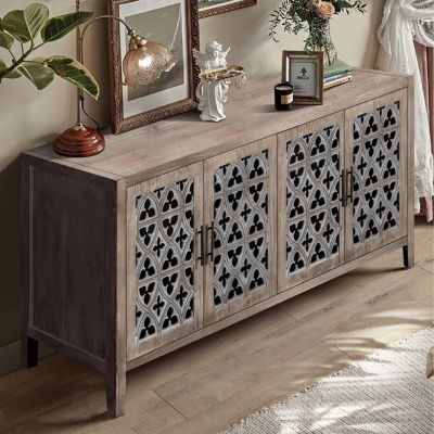 American Country Style Antique Cabinet for Living Room or Kitchen