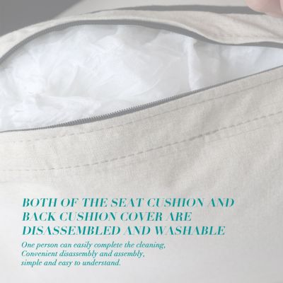 Streamdale Linen Fabric Upholstery With Storage Loveseat (Beige)