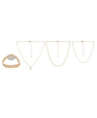 Women's Gold-Tone Bracelet Watch 34mm & 3-Pc. Necklace Gift Set