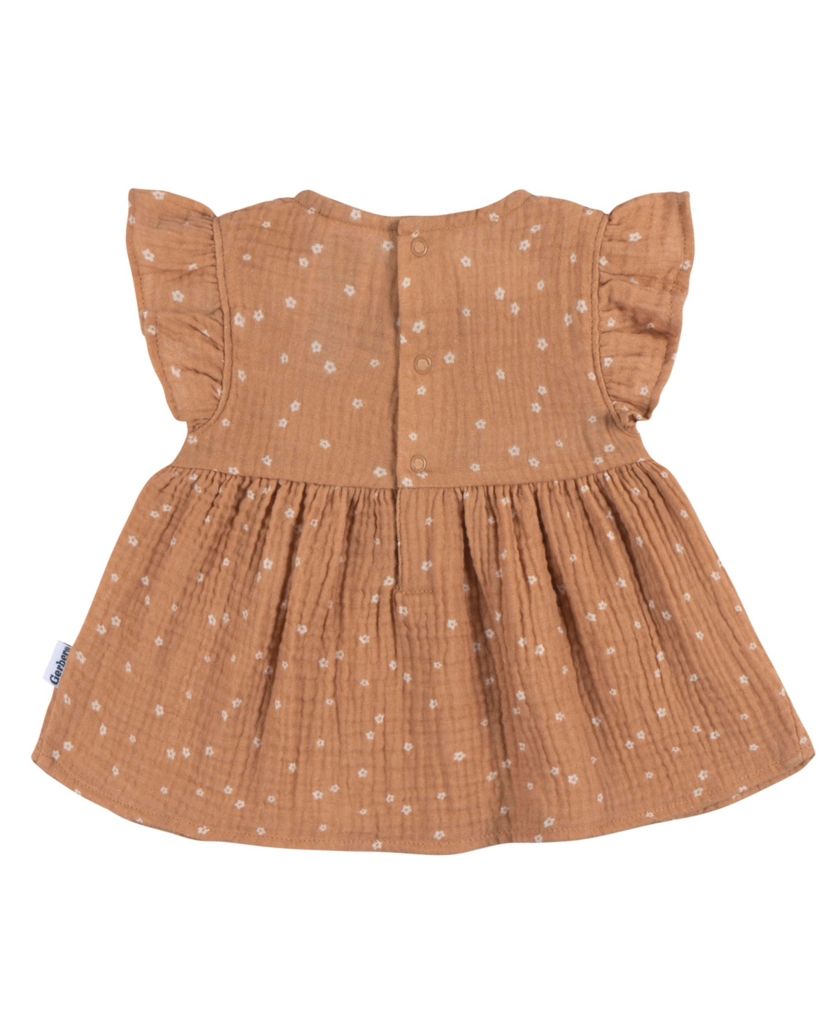 Gerber Baby Girls Gauze Dress and Diaper Cover Set, 2 Piece