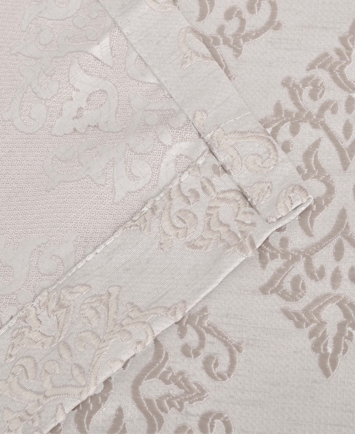 Superior Modern Venetian Damask Jacquard 2-Piece Curtain Panels with Grommet Header Top, 52