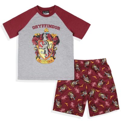 Big Boys Hogwarts Castle All Houses 2 Piece Raglan Pajama Set