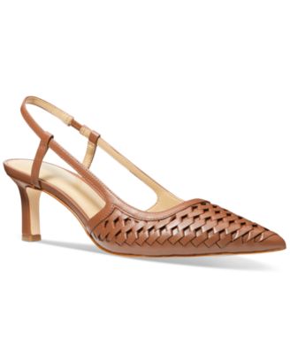 Michael Kors Women's Alora Woven Slingback Sandals - Macy's