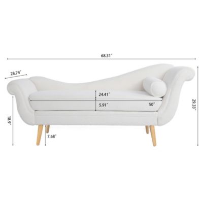 Chaise Lounge With Scroll Arms