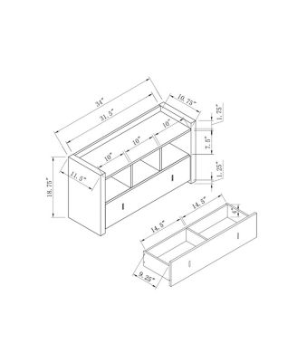 Streamdale Shoe Bench White