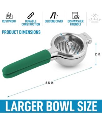 Stainless Steel Lemon Squeezer – Heavy Duty, Solid Metal Bowl, Easy to Use