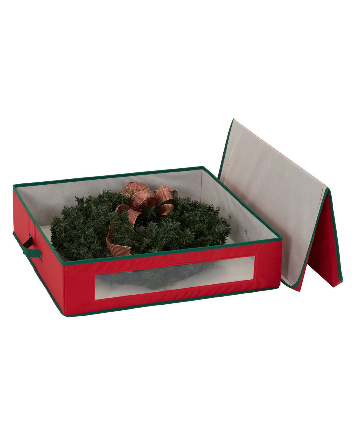 Household Essentials Christmas Wreath Storage Container 24 Inch In Red