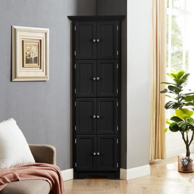 Streamdale Modern   Tall Storage Cabinet, 4 Shelves