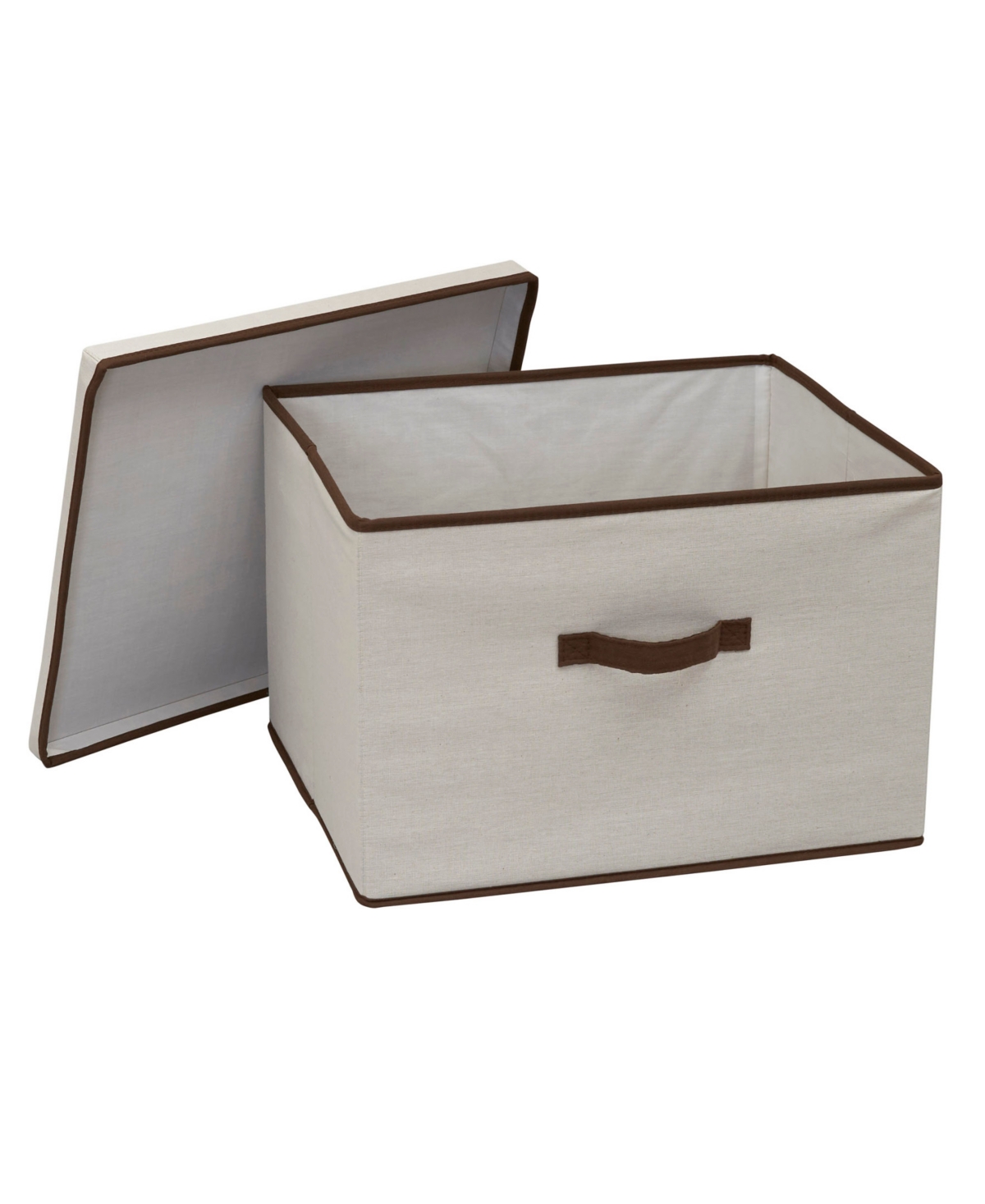 Household Essentials Wide Storage Box With Lid In Cream