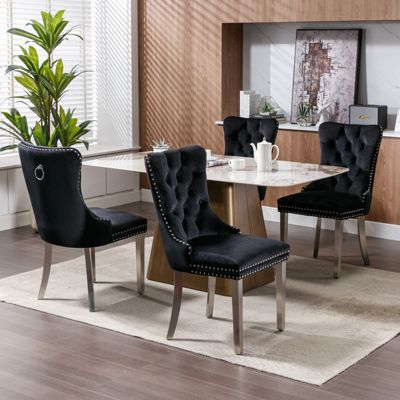 Simplie Fun Nikki Collection Modern, High-End Tufted Solid Wood Contemporary Velvet Upholstered Dining