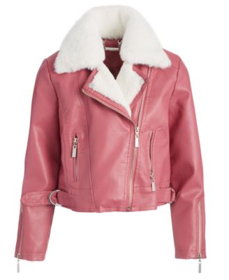 Plush Faux Fur cheapest Moto Jacket