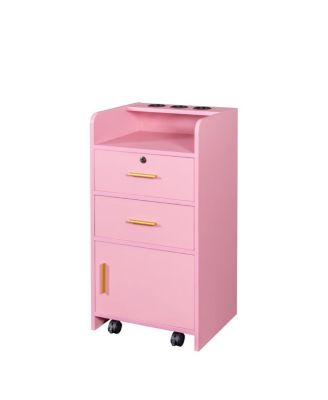 Salon Storage Cabinet with Hairdryer Holder