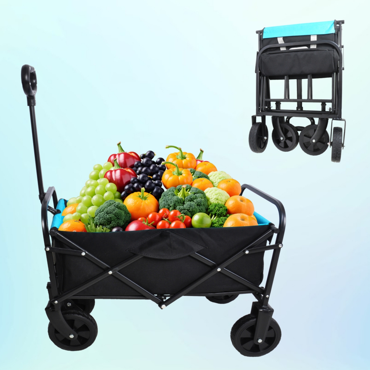 Streamdale Furniture Folding Wagon Garden Shopping Beach Cart