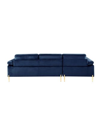 Shannon Velvet Sectional Sofa With Chaise