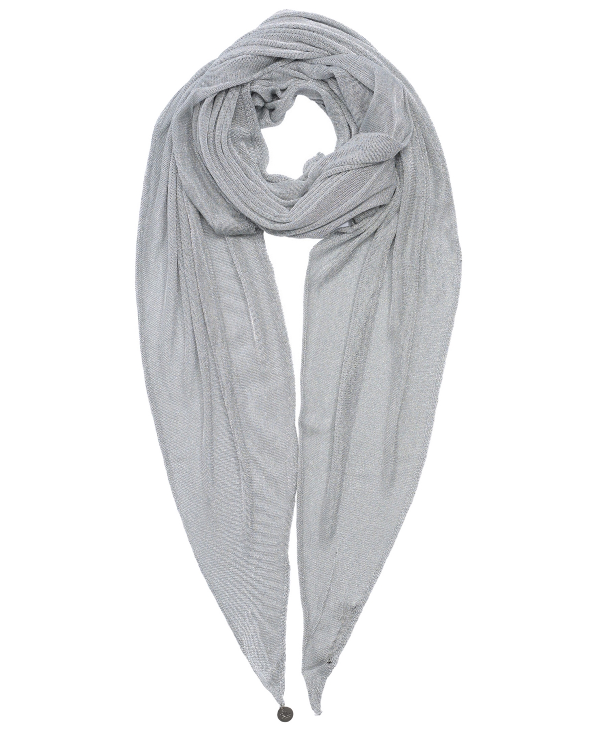 knitted high shine diamond scarf - Light Pewter