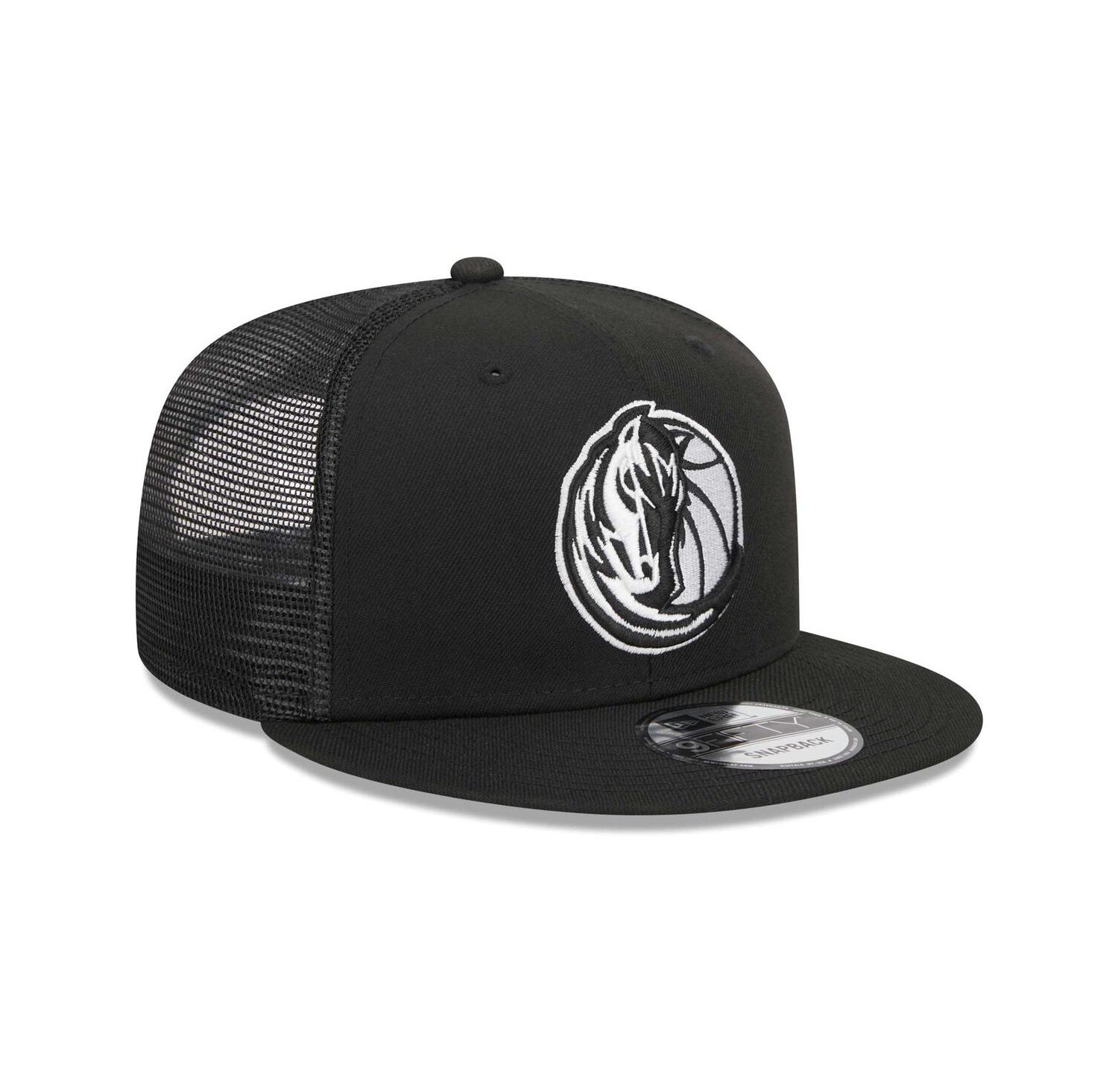 Men's Black Dallas Mavericks Evergreen 9FIFTY Trucker Snapback Hat