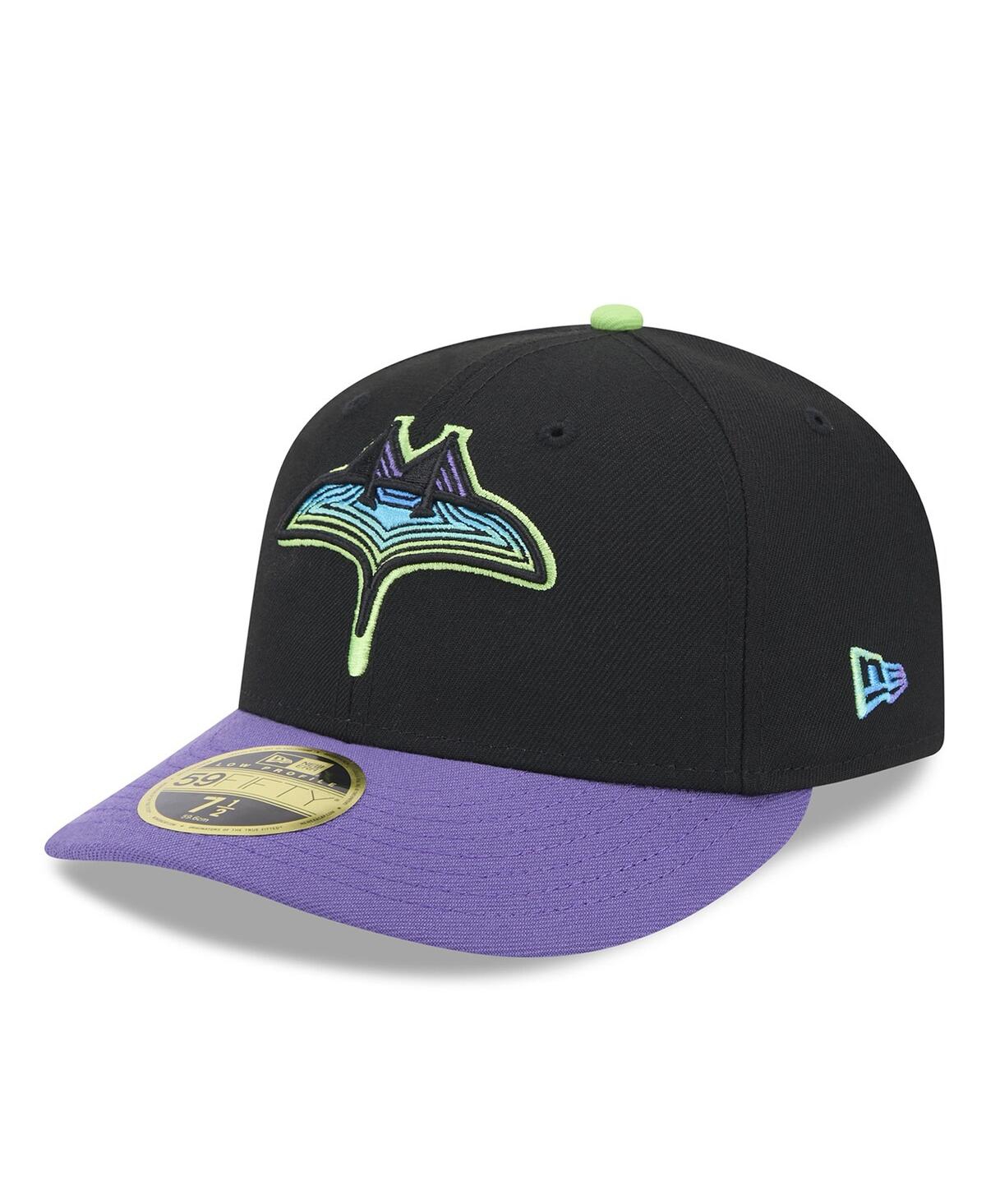 Shop New Era Men's Black Tampa Bay Rays 2024 City Connect Low Profile 59fifty Fitted Hat
