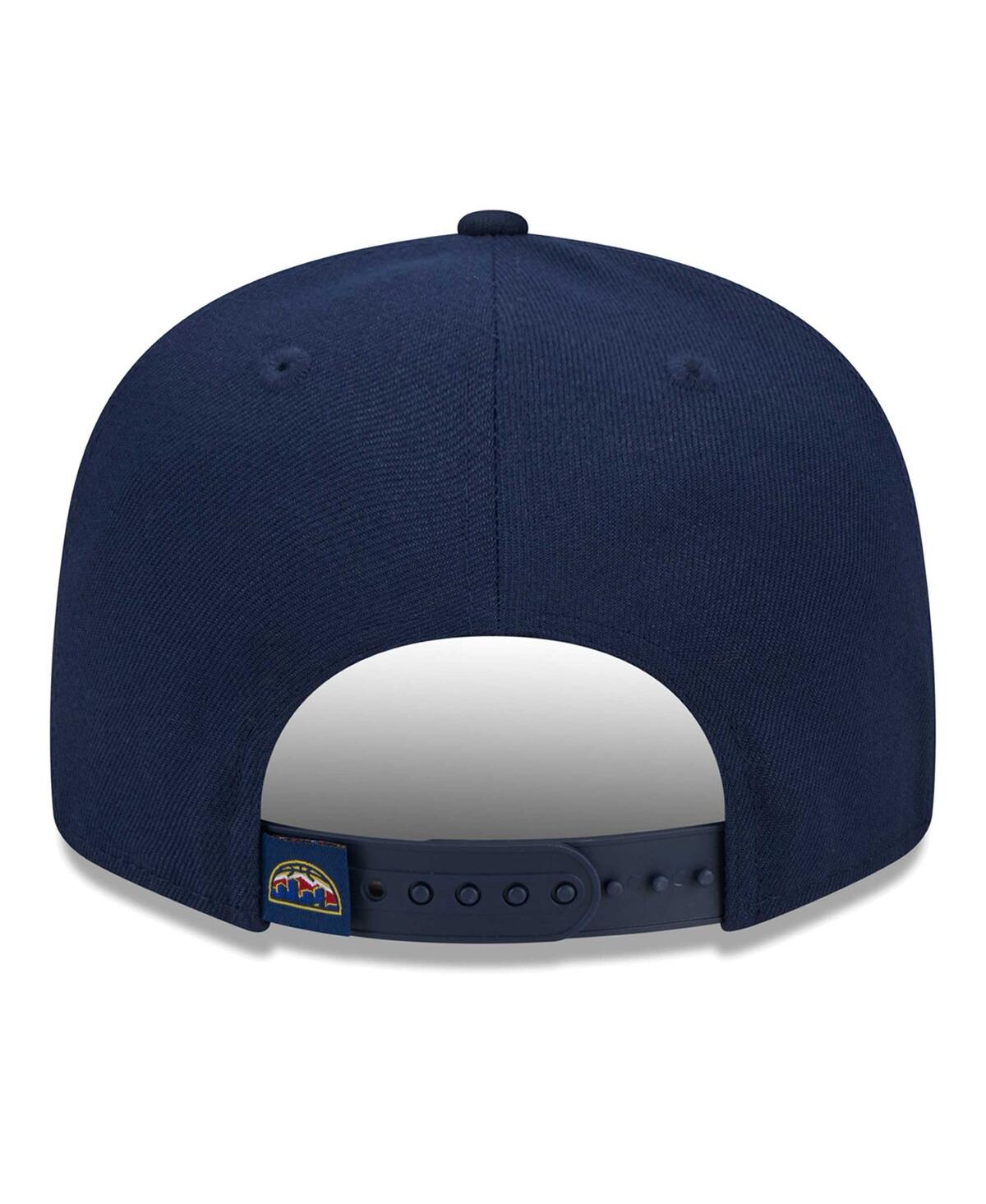 NEW ERA MEN'S NAVY DENVER NUGGETS SIDE LOGO 9FIFTY SNAPBACK HAT 