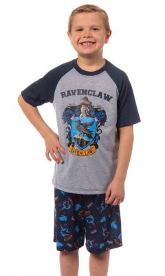 Big Boys Hogwarts Castle All Houses 2 Piece Raglan Pajama Set
