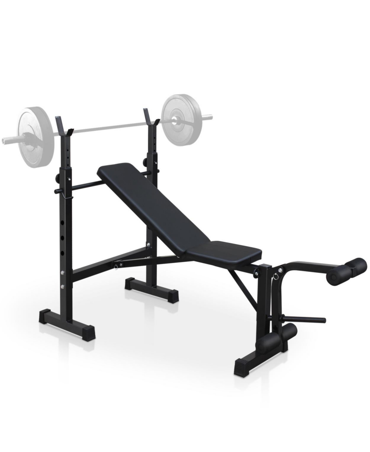 Olympic Weight Bench, Bench Press Set With Squat Rack And Bench For Home Gym Full-Body Workout - Black