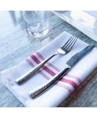 Arkwright Mariposa Bistro Dinner Napkins (12 Pack), 18x22, Soft Spun Polyester, Striped Color Options