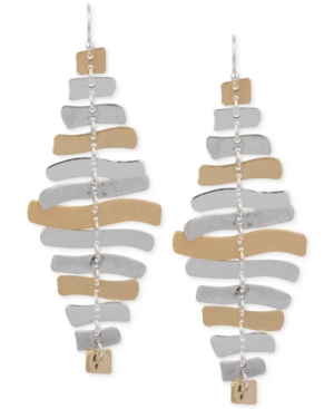 image of Robert Lee Morris Soho Two-Tone Sculptural Chandelier Earrings
